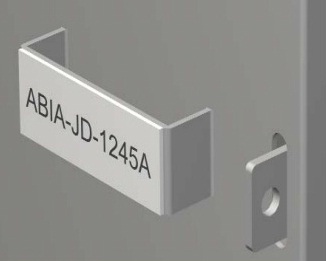 Label Bracket Welded To Door